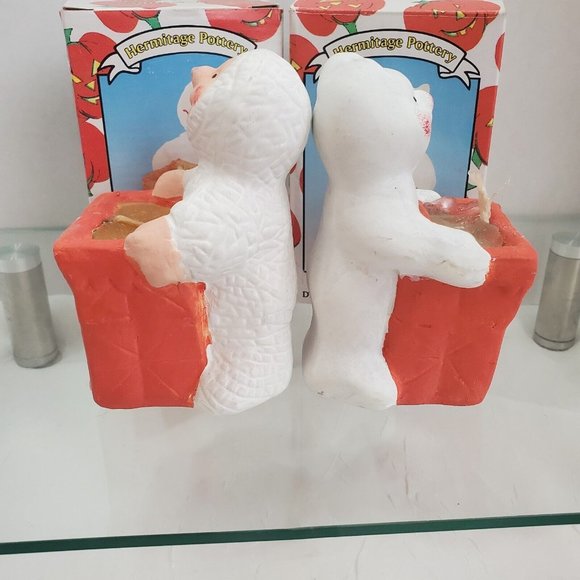 2) Hermitage Pottery 1995 Ceramic Ghost Mummy Candle Limited Edition vintage - Picture 7 of 12